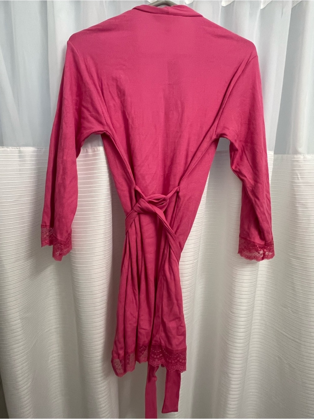 Midnight Moods Ribbed Robe - Hot Pink - Picture 2 of 5
